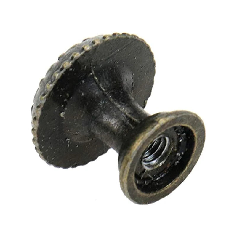 10-Pack New Chinese Style Plastic Drawer Pulls - Antique Bronze Mushroom Knobs, Single Hole Vintage Cabinet Handles for Hom