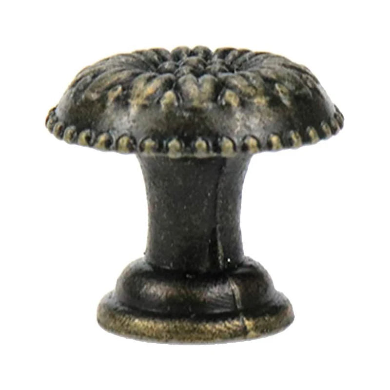 10-Pack New Chinese Style Plastic Drawer Pulls - Antique Bronze Mushroom Knobs, Single Hole Vintage Cabinet Handles for Hom