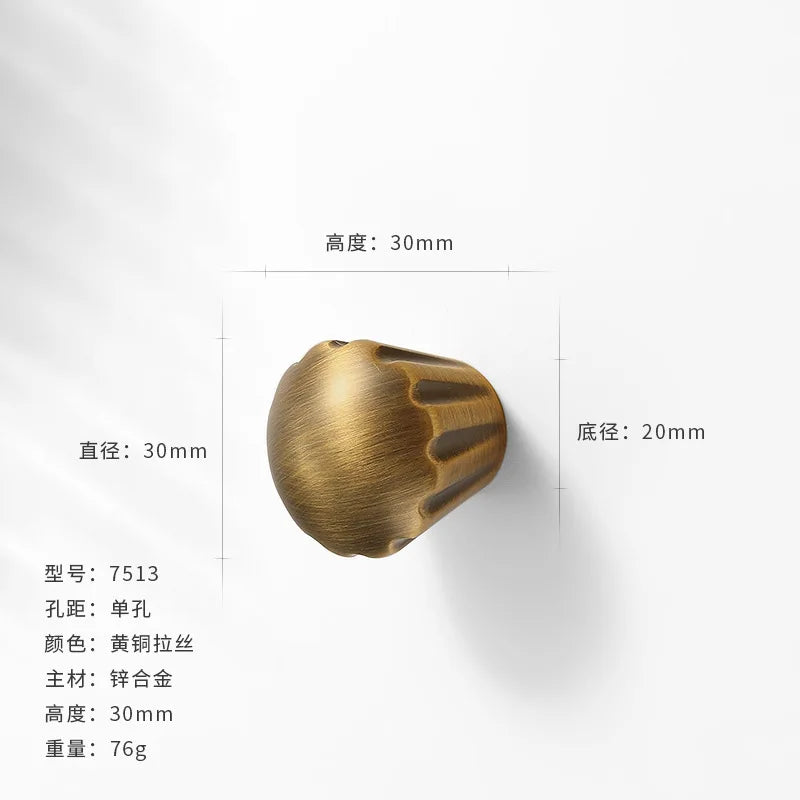 Antique-Bronze Cabinet Handle Retro Wardrobe & Kitchen-Cabinet Pull American Single-Hole Drawer Knob Zinc-Alloy Furniture Handle