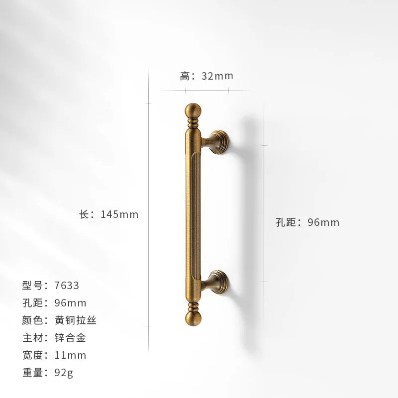 Antique-Bronze Cabinet Handle Retro Wardrobe & Kitchen-Cabinet Pull American Single-Hole Drawer Knob Zinc-Alloy Furniture Handle