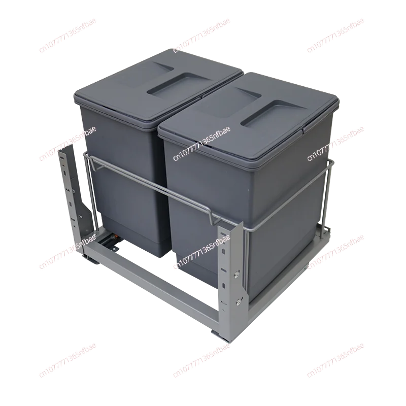 Recessed Pull-Out Kitchen Bin with Lid – Multiple Colour Options
