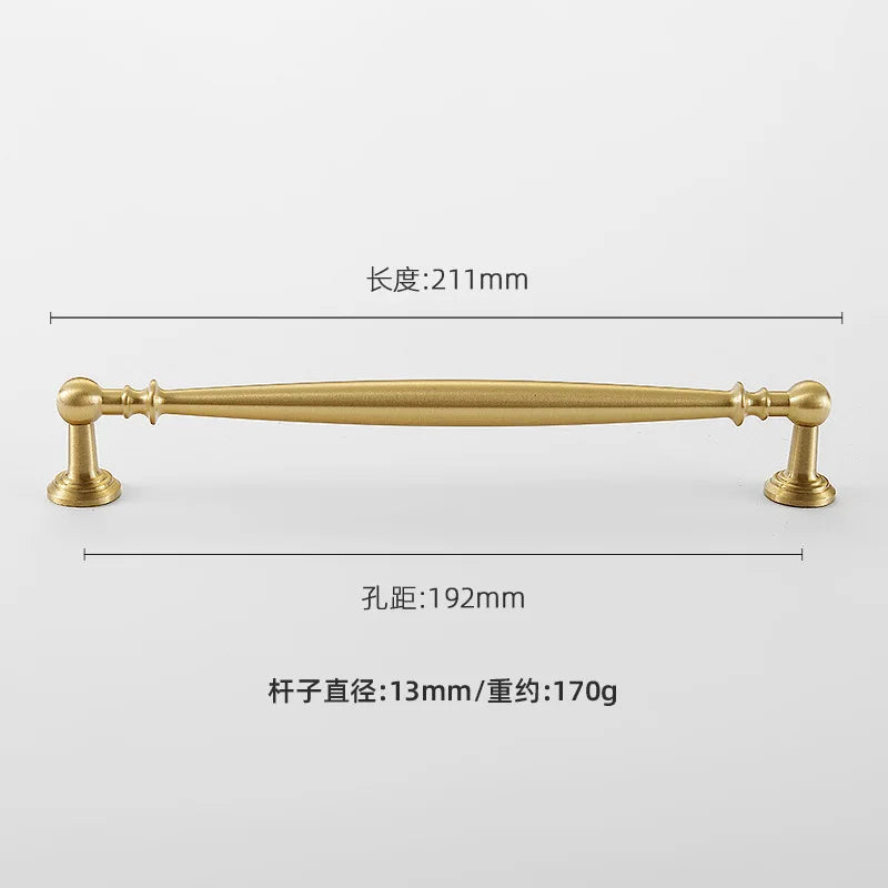 Nordic Solid Brass Furniture Handles Luxury Handles for Wardrobe and Drawer Kitchen Cabinet Drawer Handles Shoe Cabinets Pulls