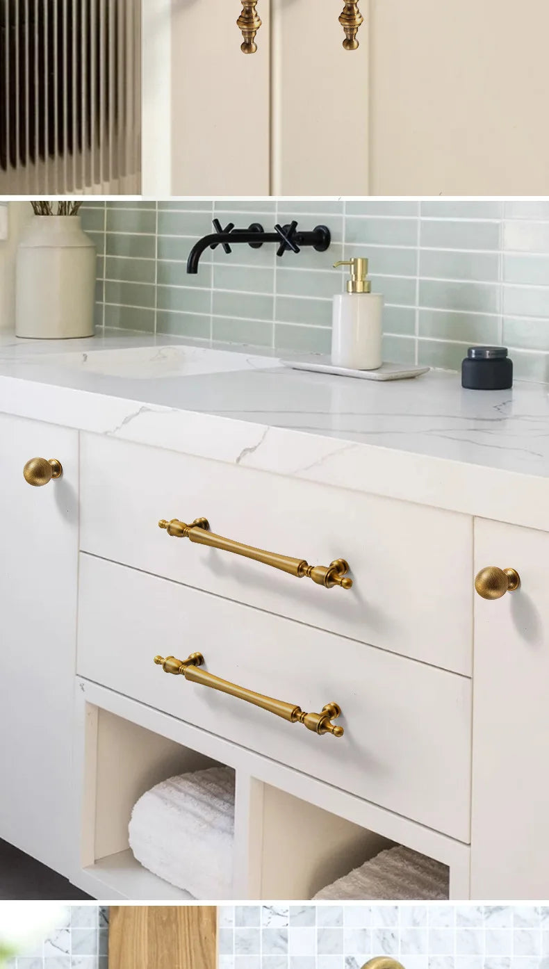 Antique-Bronze Cabinet Handle Retro Wardrobe & Kitchen-Cabinet Pull American Single-Hole Drawer Knob Zinc-Alloy Furniture Handle