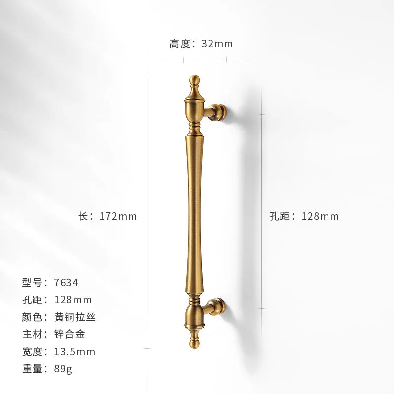 Antique-Bronze Cabinet Handle Retro Wardrobe & Kitchen-Cabinet Pull American Single-Hole Drawer Knob Zinc-Alloy Furniture Handle