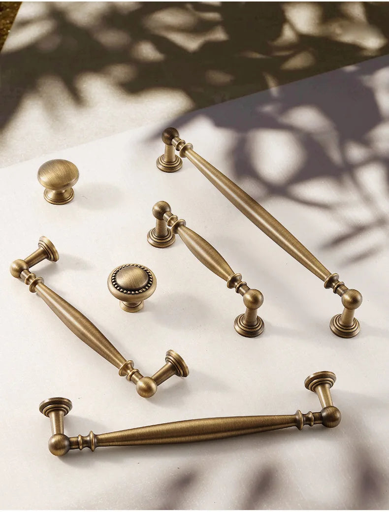 Nordic Solid Brass Furniture Handles Luxury Handles for Wardrobe and Drawer Kitchen Cabinet Drawer Handles Shoe Cabinets Pulls