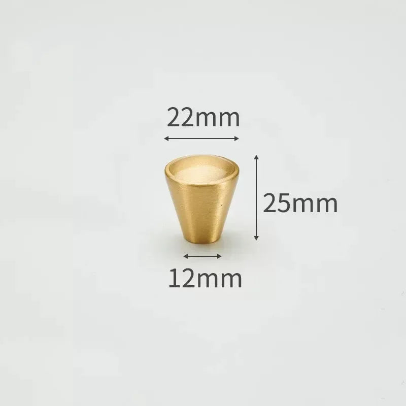 Modern Simple Solid Brass Cabinet Knobs Furniture Wardrobe Handle Kitchen Copper Pulls Doorknob