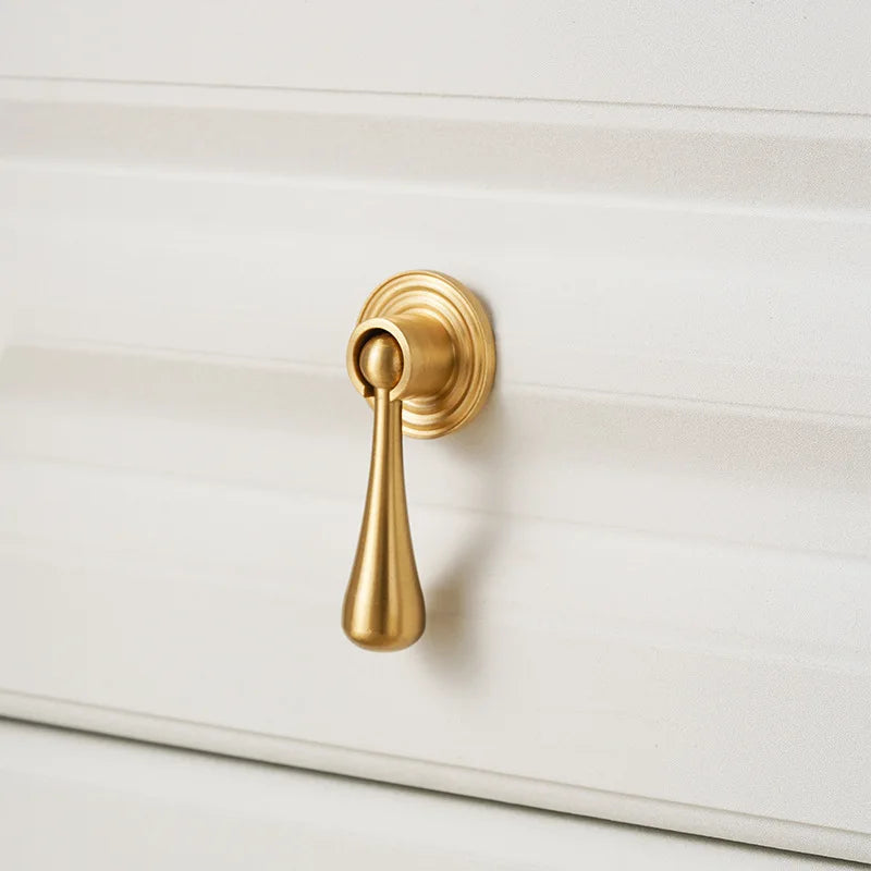 Handles for Furniture French Solid Brass Cupboard Door Knob and Handle American Kitchen Cabinet Drawer Handles