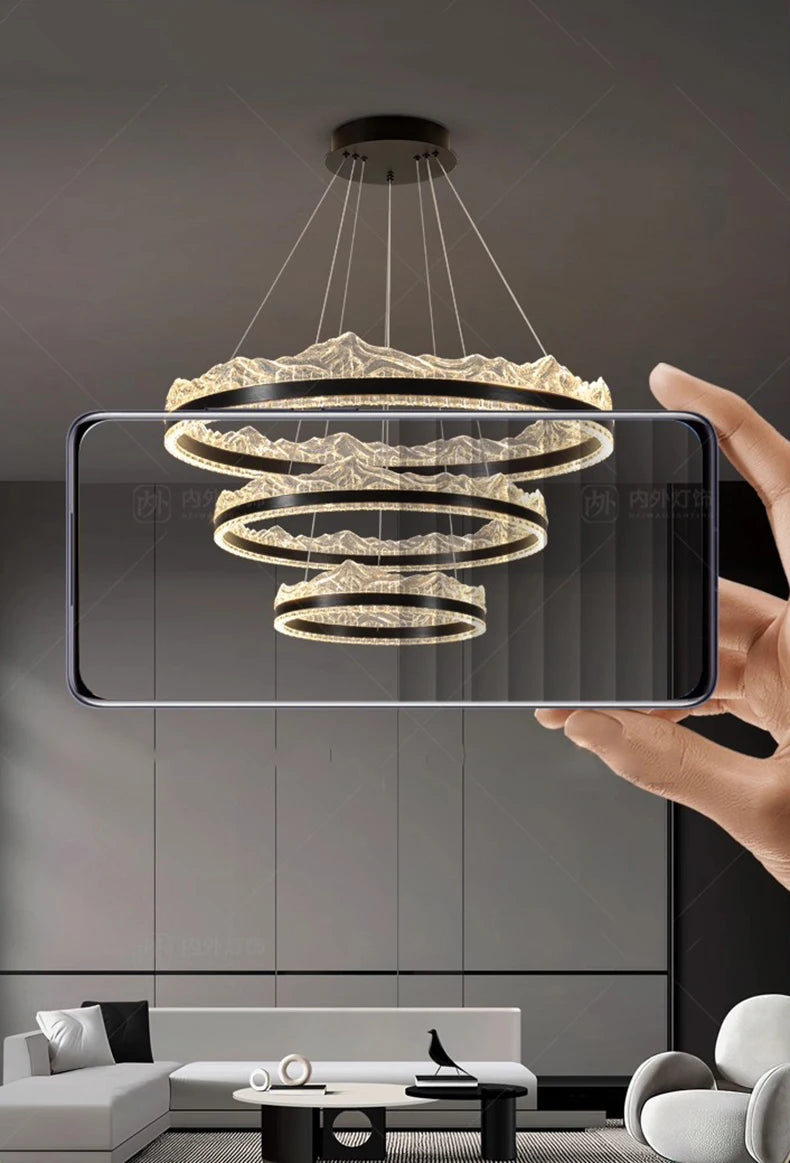 Modern home decor led lights pendant light lamps forstaircase Chandeliers for living room hanging light indoor lighting