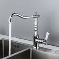 Tuqiu Black Antique Kitchen Mixer Tap – Single Lever, Hot & Cold