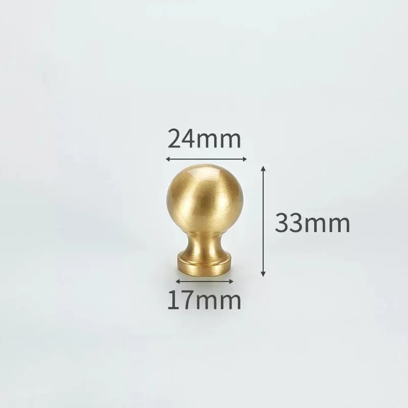 Modern Simple Solid Brass Cabinet Knobs Furniture Wardrobe Handle Kitchen Copper Pulls Doorknob