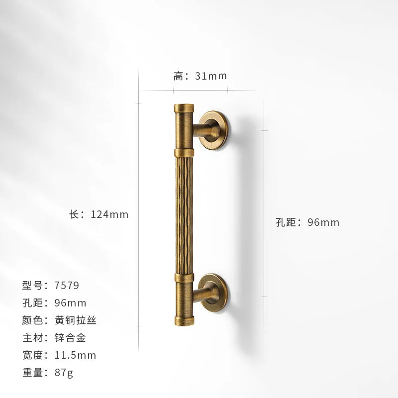 Antique-Bronze Cabinet Handle Retro Wardrobe & Kitchen-Cabinet Pull American Single-Hole Drawer Knob Zinc-Alloy Furniture Handle