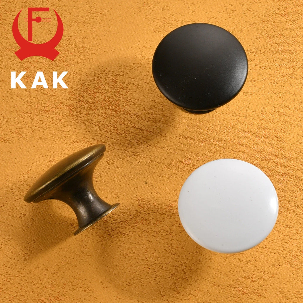 KAK 12PCS Vintage Bronze Furniture Knobs and Handles Black Kitchen Handle Antique Bronze Brass Drawer Knobs Door Hardware