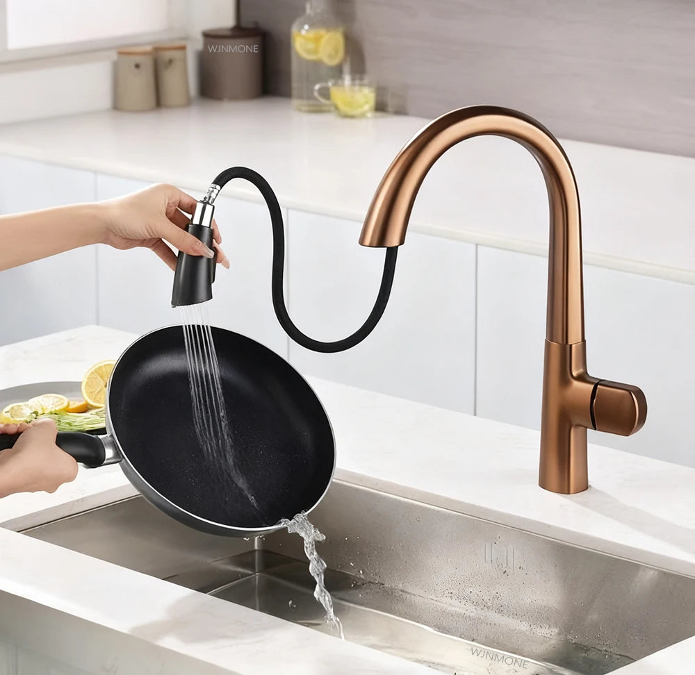 Modern Luxury Pull Down Spring Kitchen Mixer Tap – Hot & Cold