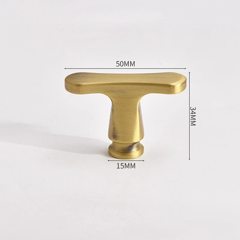 European Olive Shape Knobs for Furniture Vintage Solid Brass Kitchen Cabinet Knobs and Handles Closet Door Dresser Drawer Knobs