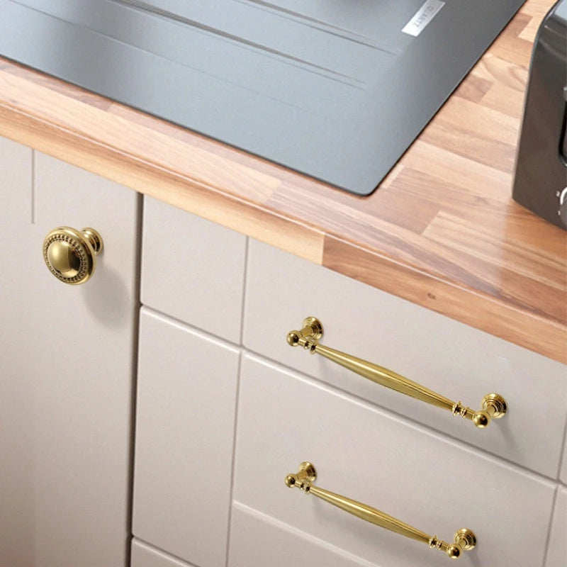 Nordic Solid Brass Furniture Handles Luxury Handles for Wardrobe and Drawer Kitchen Cabinet Drawer Handles Shoe Cabinets Pulls