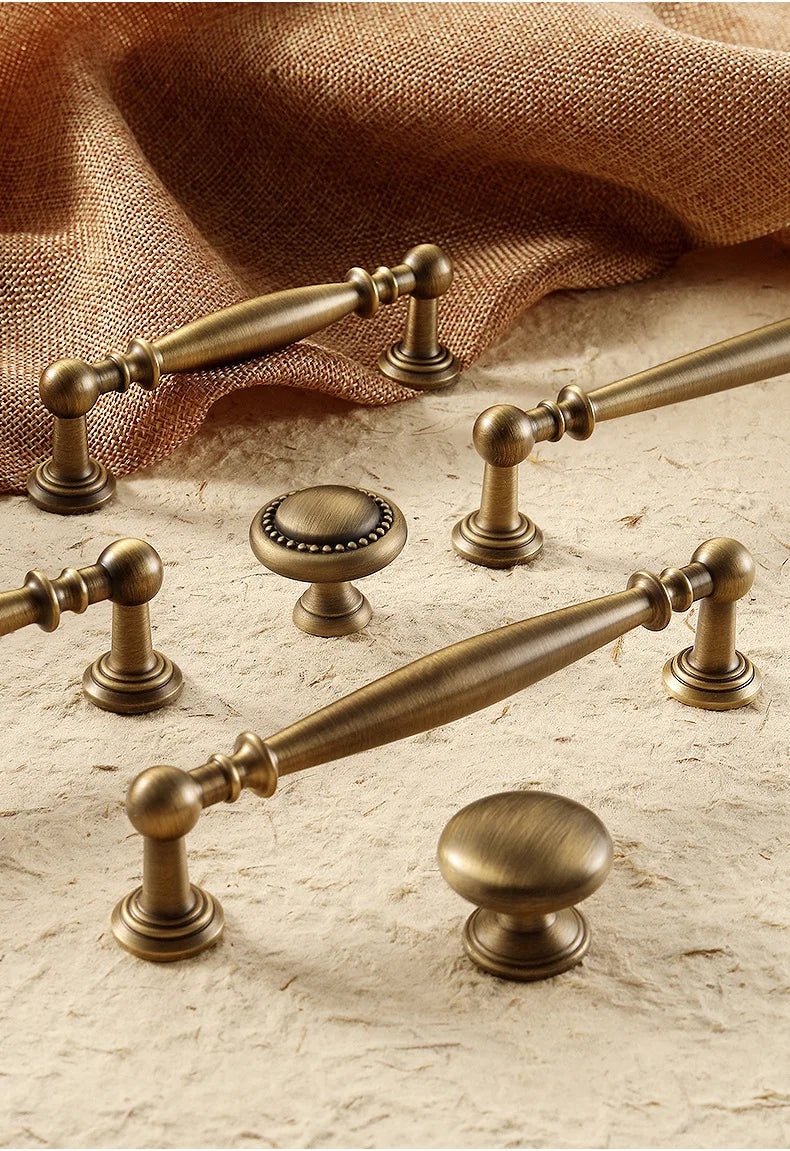 Nordic Solid Brass Furniture Handles Luxury Handles for Wardrobe and Drawer Kitchen Cabinet Drawer Handles Shoe Cabinets Pulls