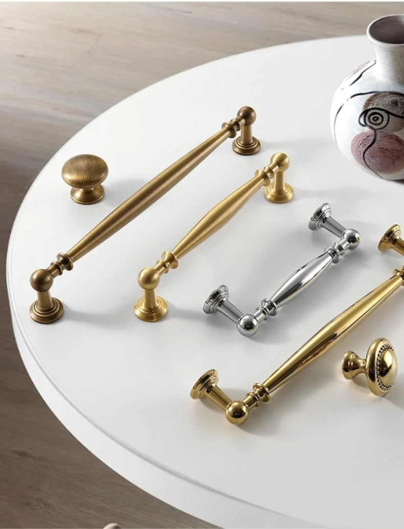 Nordic Solid Brass Furniture Handles Luxury Handles for Wardrobe and Drawer Kitchen Cabinet Drawer Handles Shoe Cabinets Pulls