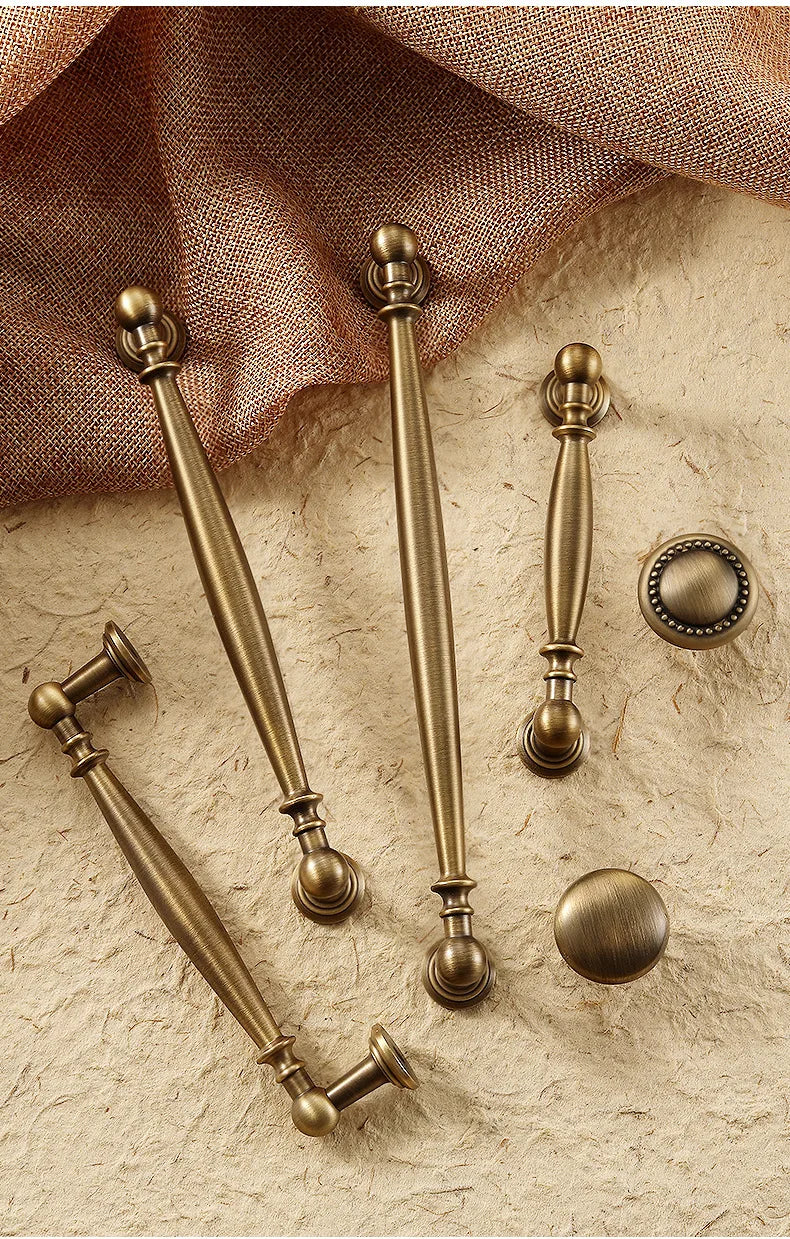 Nordic Solid Brass Furniture Handles Luxury Handles for Wardrobe and Drawer Kitchen Cabinet Drawer Handles Shoe Cabinets Pulls