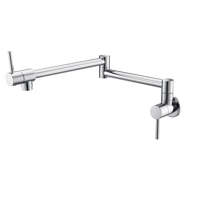 Brass Pot Filler Wall Mounted Foldable Kitchen Tap – Rose Gold
