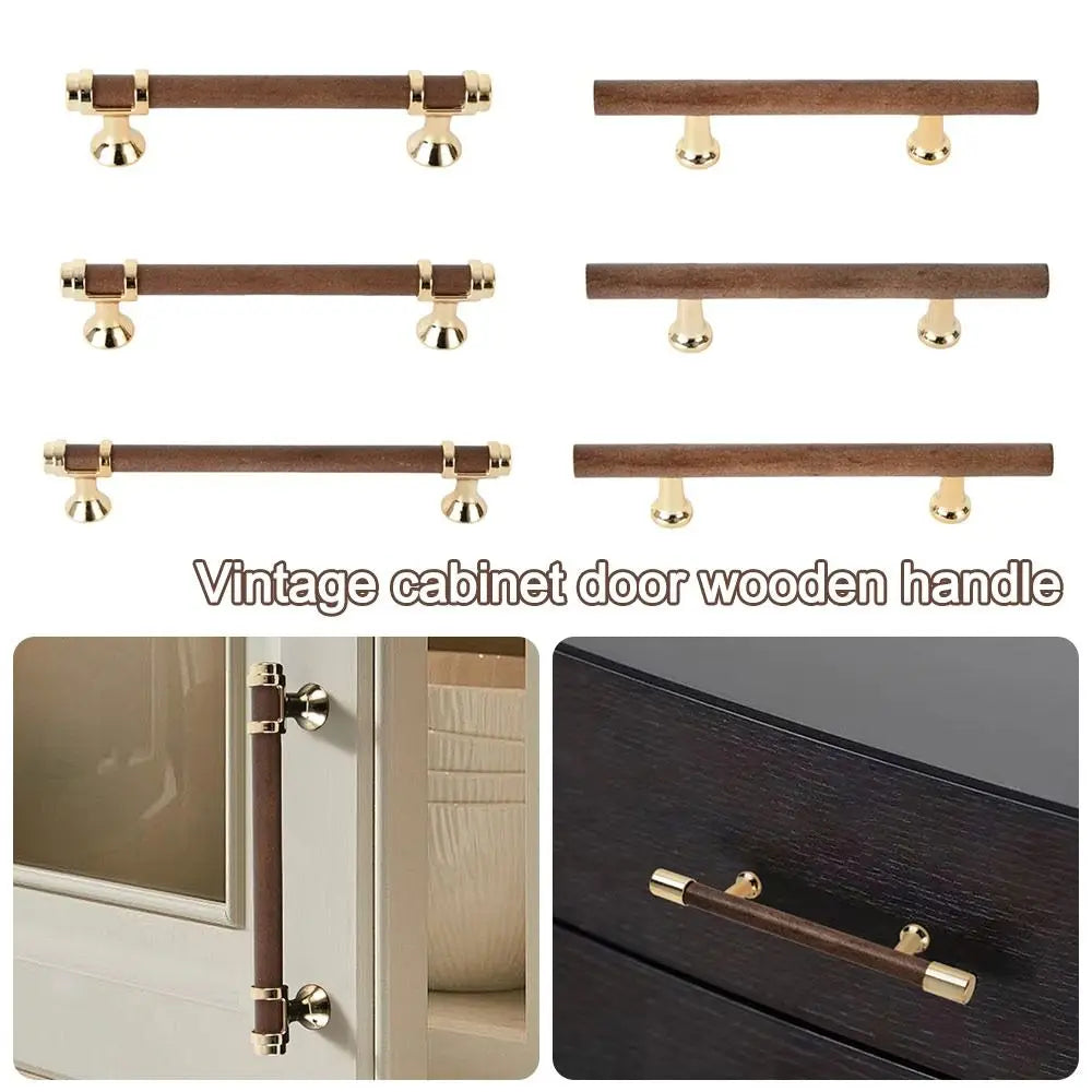 Modern Solid Wooden Door Handles Various Sizes Multifunctional Drawer Knobs Durable Kitchen Cabinet Handles Home Use