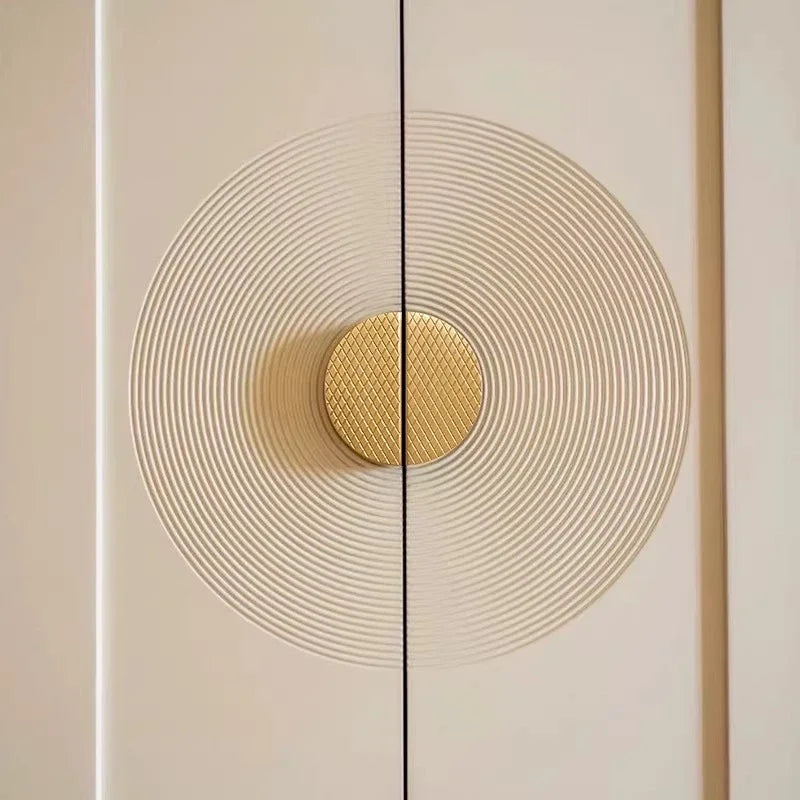 Modern Knobs Furniture Hardware Kitchen Accessories Brass Semicircular Cabinet Door Knob Handle Desk Drawer Pulls/Vertical Lines