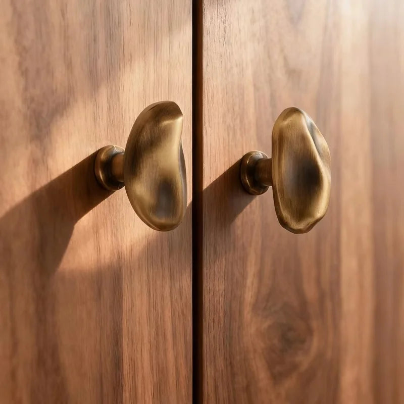 Retro Cabinet Knobs Antique Drawer Pull Solid Kitchen Accessories Dresser Wardrobe Closet Door Knobs Cupboard Furniture Handles