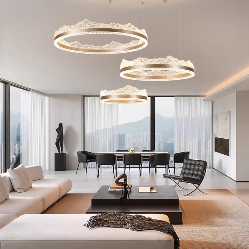 Modern home decor led lights pendant light lamps forstaircase Chandeliers for living room hanging light indoor lighting