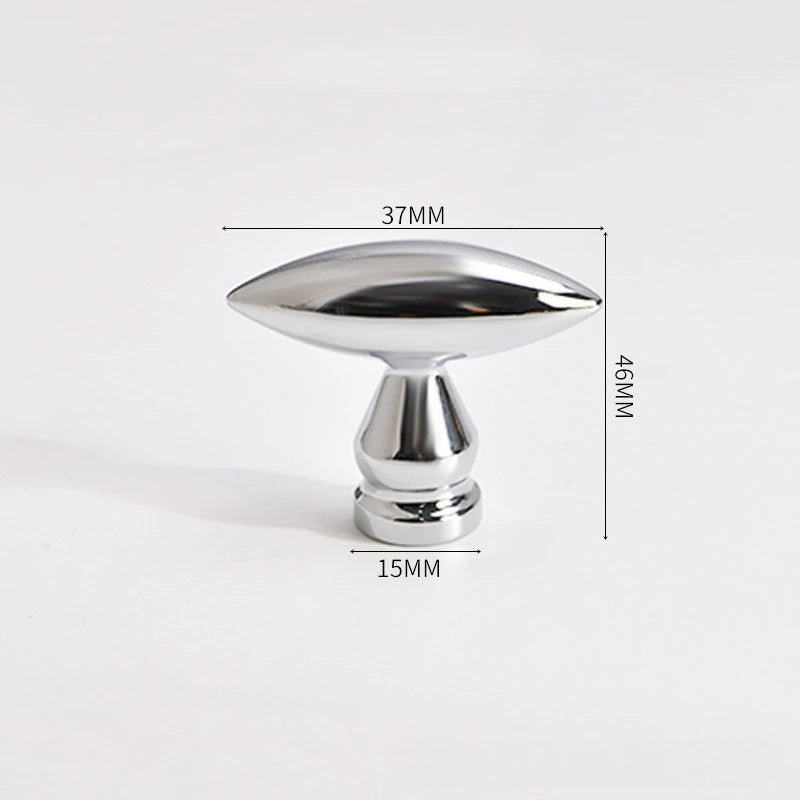 European Olive Shape Knobs for Furniture Vintage Solid Brass Kitchen Cabinet Knobs and Handles Closet Door Dresser Drawer Knobs