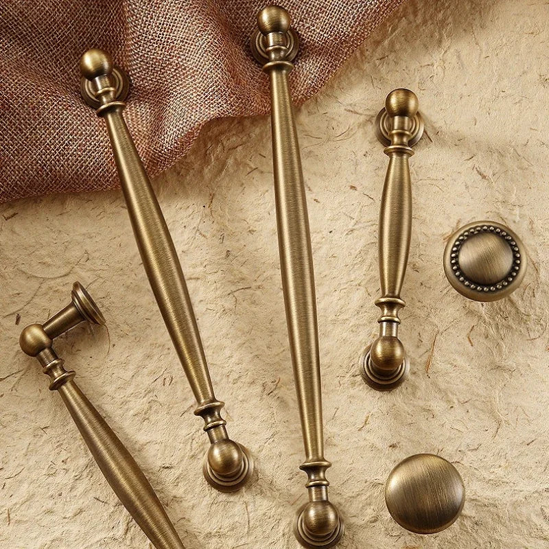 Cupboard Door Knob Furniture Wardrobe Long Pull Bronze Solid Antique Brass Cabinet Handles Kitchen Cabinet Handles Bronze Pulls
