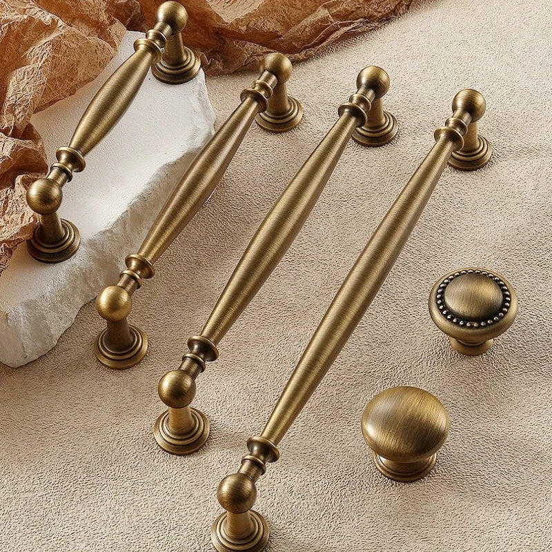 Cupboard Door Knob Furniture Wardrobe Long Pull Bronze Solid Antique Brass Cabinet Handles Kitchen Cabinet Handles Bronze Pulls