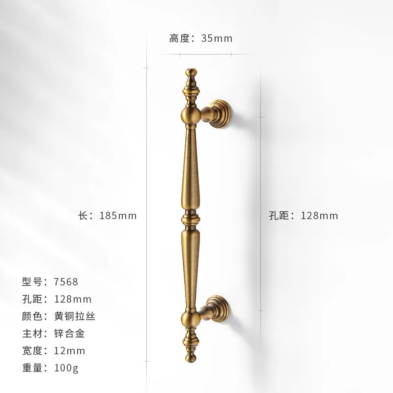 Antique-Bronze Cabinet Handle Retro Wardrobe & Kitchen-Cabinet Pull American Single-Hole Drawer Knob Zinc-Alloy Furniture Handle