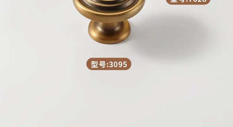 Antique-Bronze Cabinet Handle Retro Wardrobe & Kitchen-Cabinet Pull American Single-Hole Drawer Knob Zinc-Alloy Furniture Handle
