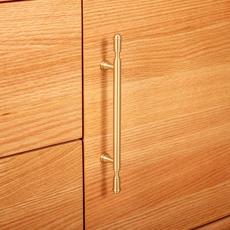Pure Copper Wardrobe Door Handle Golden Retro Lengthened Furniture Handles Modern Simple Cabinet Drawer Small Handle Home Decor