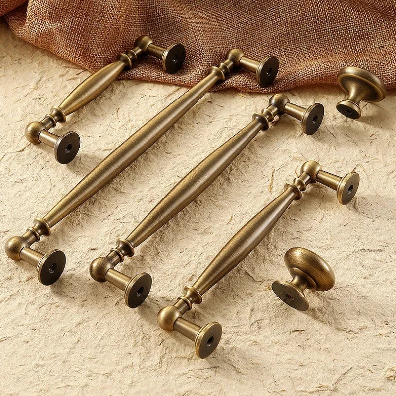 Cupboard Door Knob Furniture Wardrobe Long Pull Bronze Solid Antique Brass Cabinet Handles Kitchen Cabinet Handles Bronze Pulls