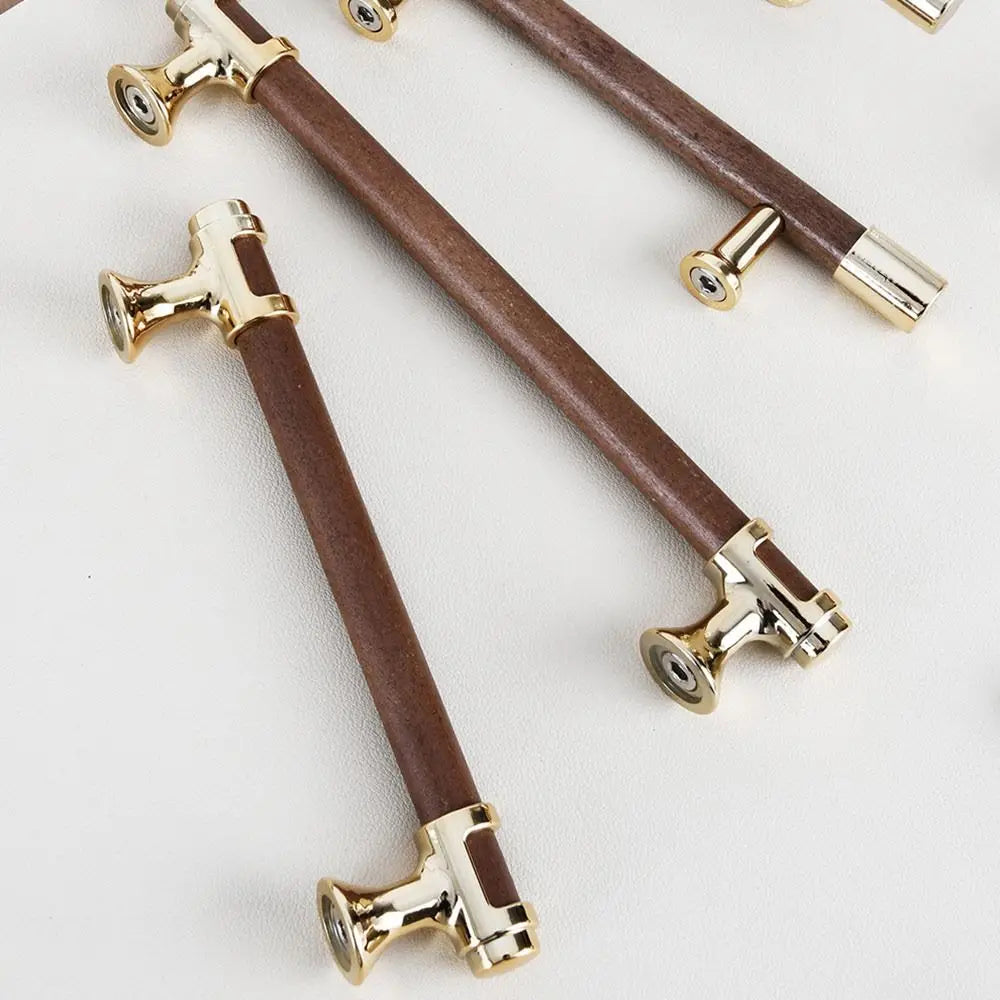 Modern Solid Wooden Door Handles Various Sizes Multifunctional Drawer Knobs Durable Kitchen Cabinet Handles Home Use