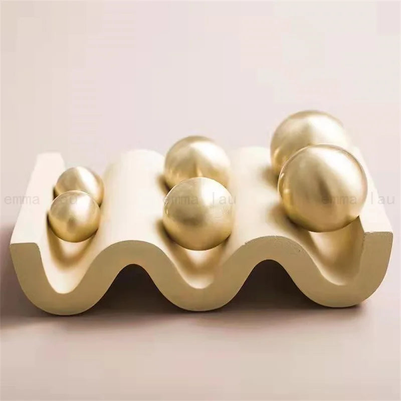 Nordic Round Ball Handle Solid Brass Furniture Knob and Handle Drawer Cabinet Door Knobs Cupboard Single Hole Pulls Handles