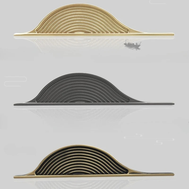 Furniture Handles Modern Simple Black Brass Round Counter Cabinet Door Drawer Knobs Kitchen Cupboard Door Handles Hardware