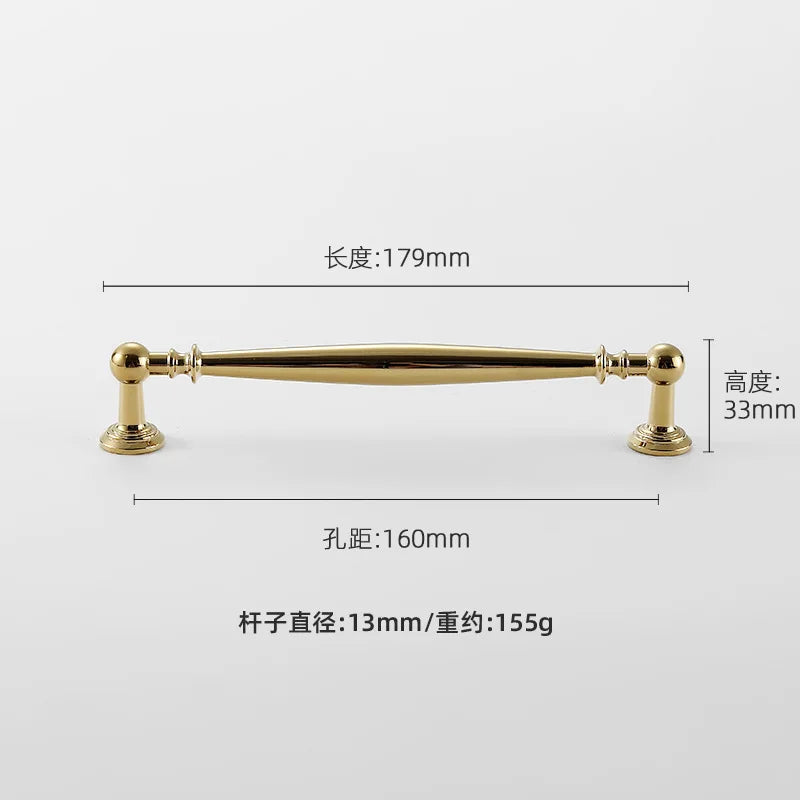Nordic Solid Brass Furniture Handles Luxury Handles for Wardrobe and Drawer Kitchen Cabinet Drawer Handles Shoe Cabinets Pulls