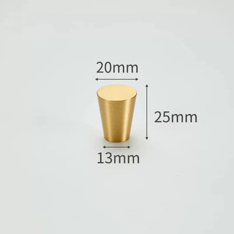 Modern Simple Solid Brass Cabinet Knobs Furniture Wardrobe Handle Kitchen Copper Pulls Doorknob