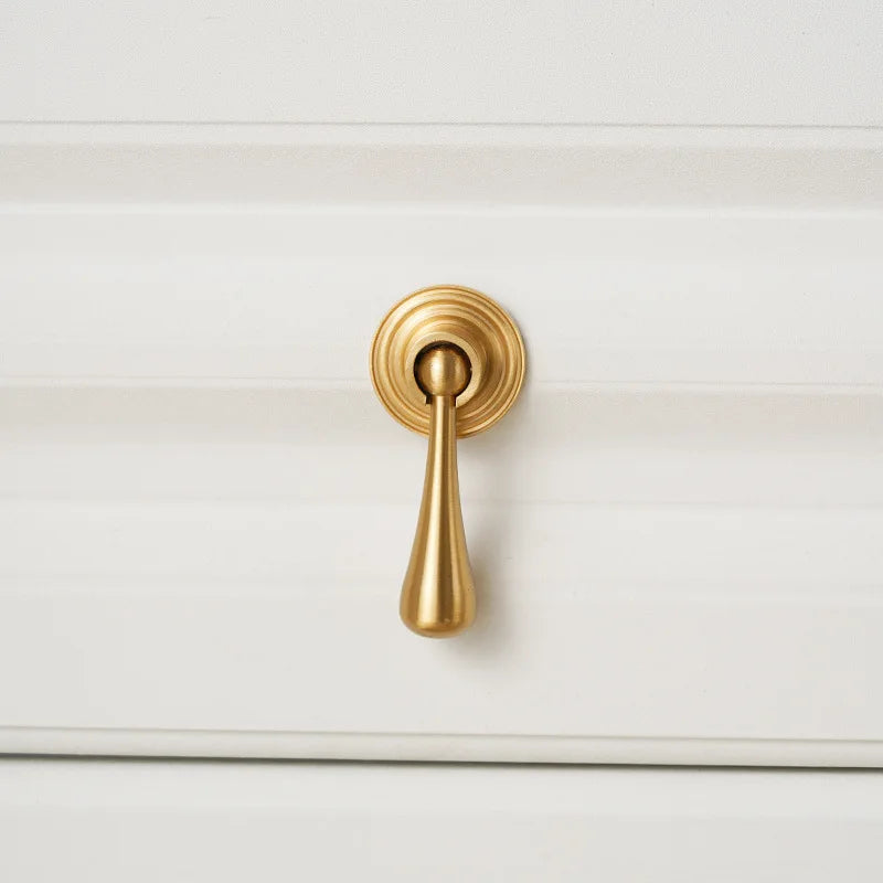 Handles for Furniture French Solid Brass Cupboard Door Knob and Handle American Kitchen Cabinet Drawer Handles