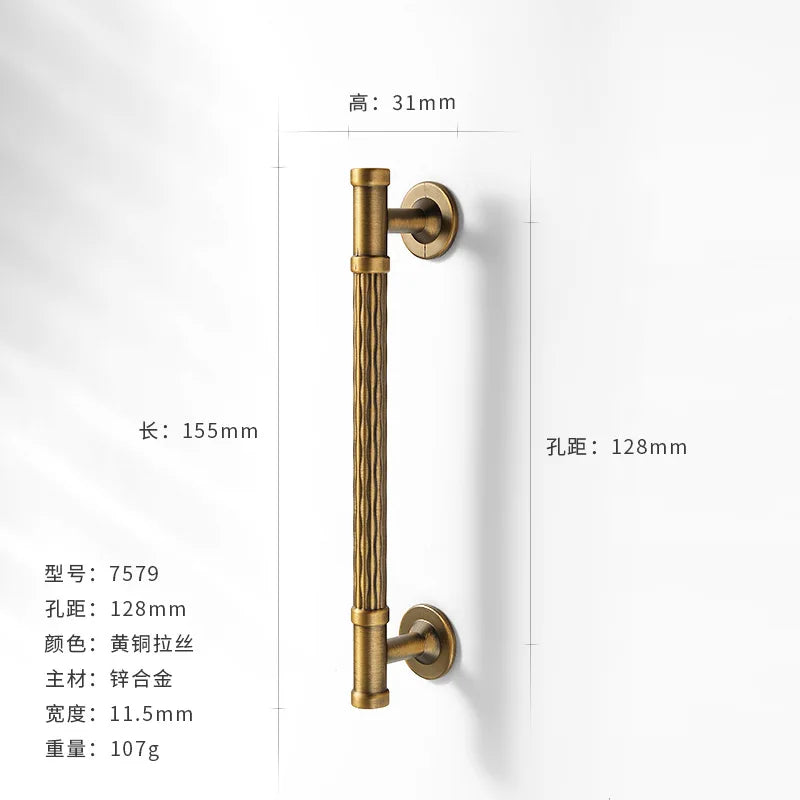 Antique-Bronze Cabinet Handle Retro Wardrobe & Kitchen-Cabinet Pull American Single-Hole Drawer Knob Zinc-Alloy Furniture Handle