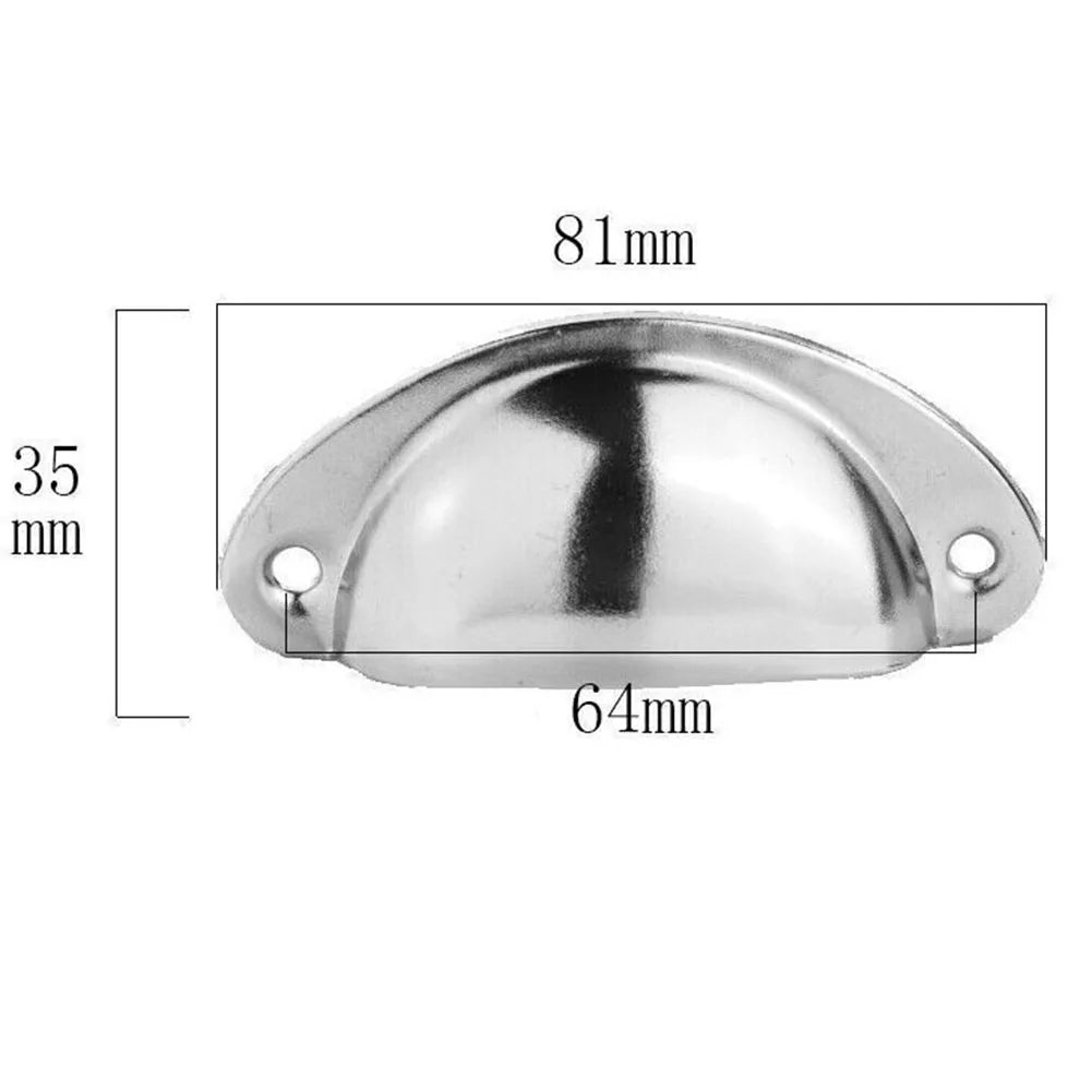 12Pcs Cup Pull Shell Handles Half Moon Iron Retro Handle Kitchen Cupboard Cabinet Door Drawer Handles Door Hardware Accessory