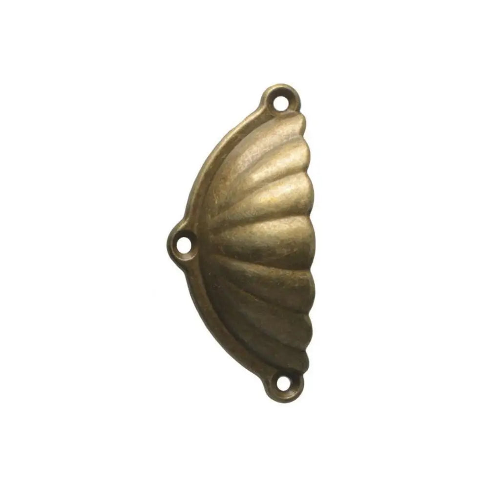 Zinc Alloy Vintage Shell Handle Cup Drawer Cabinet Pull Knob Retro Dresser Door Handle Furniture Pullers