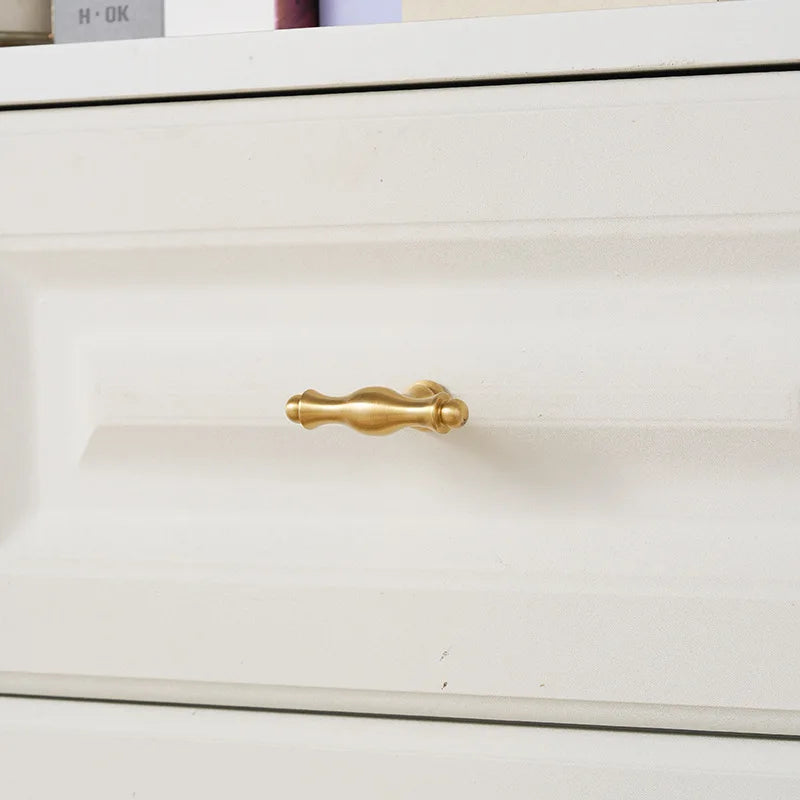 Handles for Furniture French Solid Brass Cupboard Door Knob and Handle American Kitchen Cabinet Drawer Handles