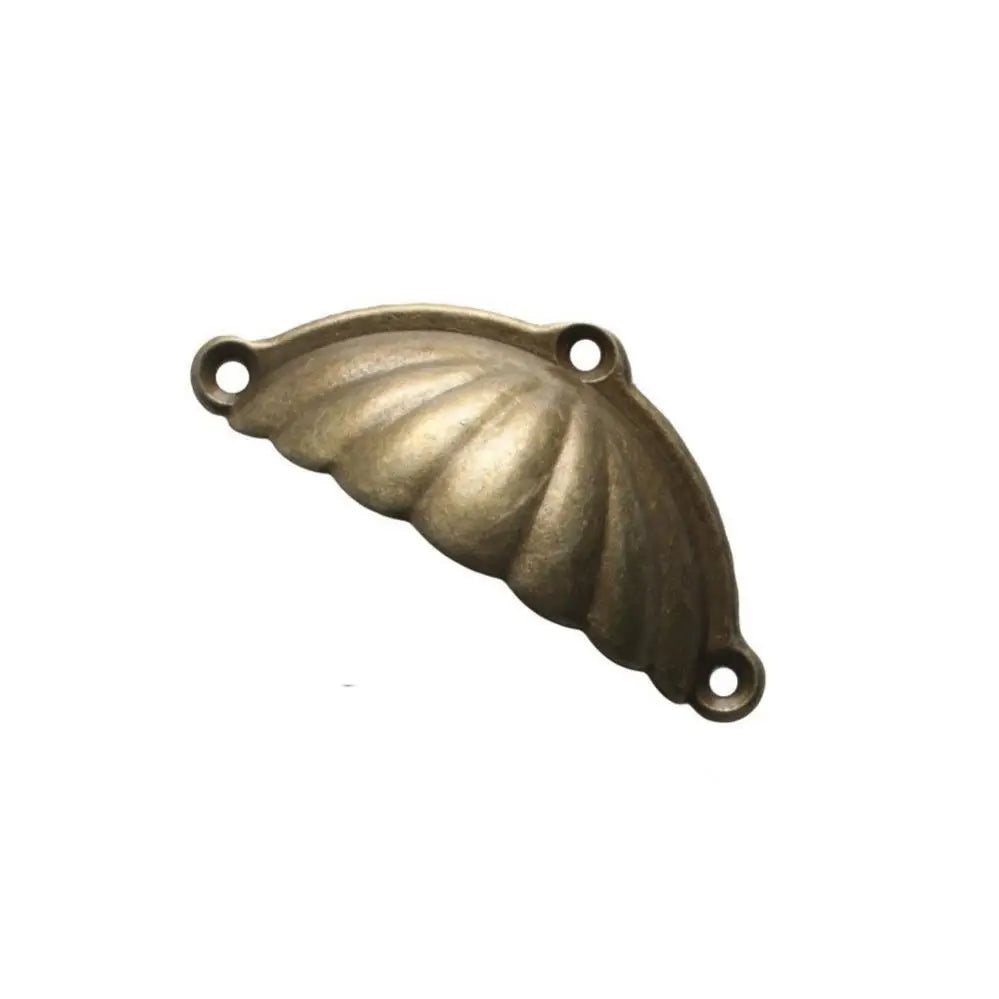 Zinc Alloy Vintage Shell Handle Cup Drawer Cabinet Pull Knob Retro Dresser Door Handle Furniture Pullers