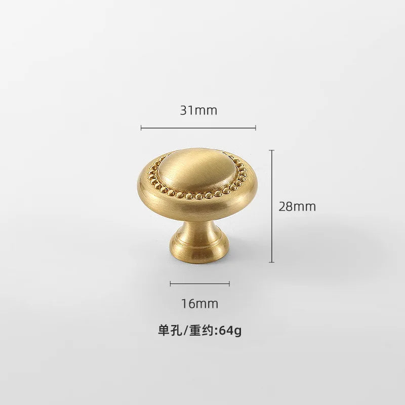 Nordic Solid Brass Furniture Handles Luxury Handles for Wardrobe and Drawer Kitchen Cabinet Drawer Handles Shoe Cabinets Pulls