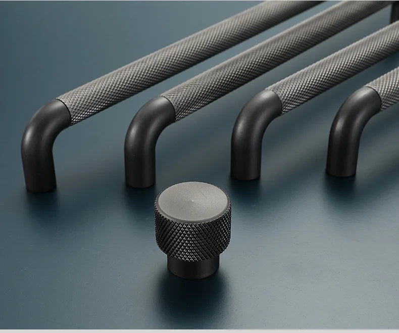 American Industrial Style Kitchen Drawer Cabinet Knurled Knobs Handles for Furniture European Wardrobe Shoe Cabinet Door Handle