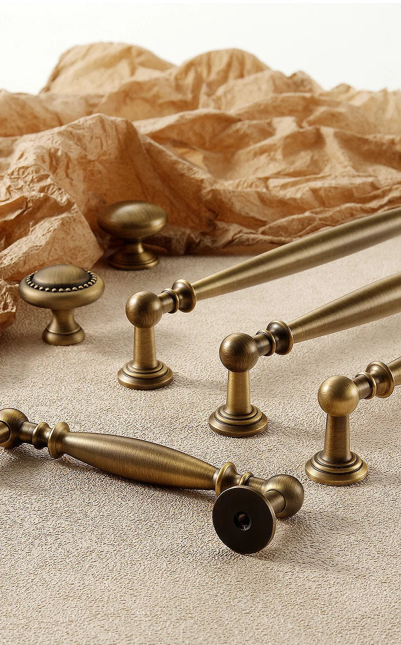 Nordic Solid Brass Furniture Handles Luxury Handles for Wardrobe and Drawer Kitchen Cabinet Drawer Handles Shoe Cabinets Pulls