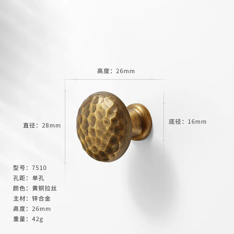 Antique-Bronze Cabinet Handle Retro Wardrobe & Kitchen-Cabinet Pull American Single-Hole Drawer Knob Zinc-Alloy Furniture Handle