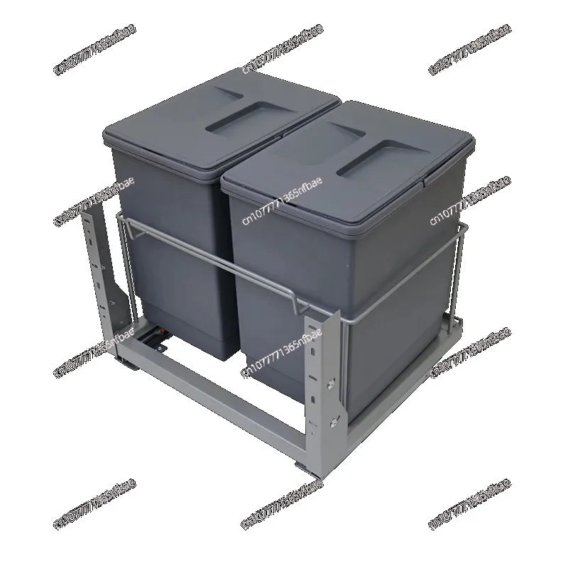 Recessed Pull-Out Kitchen Bin with Lid – Multiple Colour Options